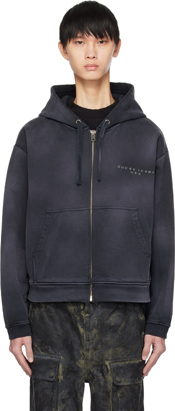Photo: GUESS USA Black Faded Hoodie