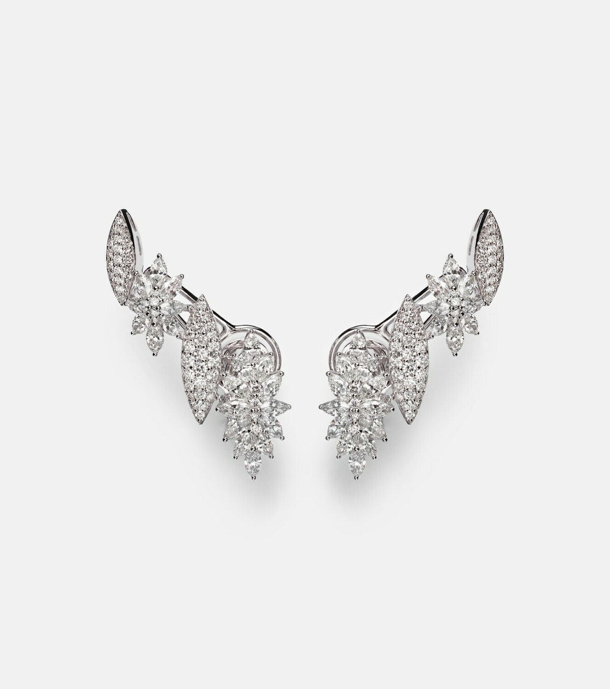 Yeprem Y-Couture 18kt white gold earrings with diamonds