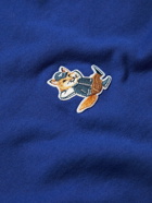 Maison Kitsuné - Logo-Appliquéd Cotton-Jersey Sweatshirt - Blue