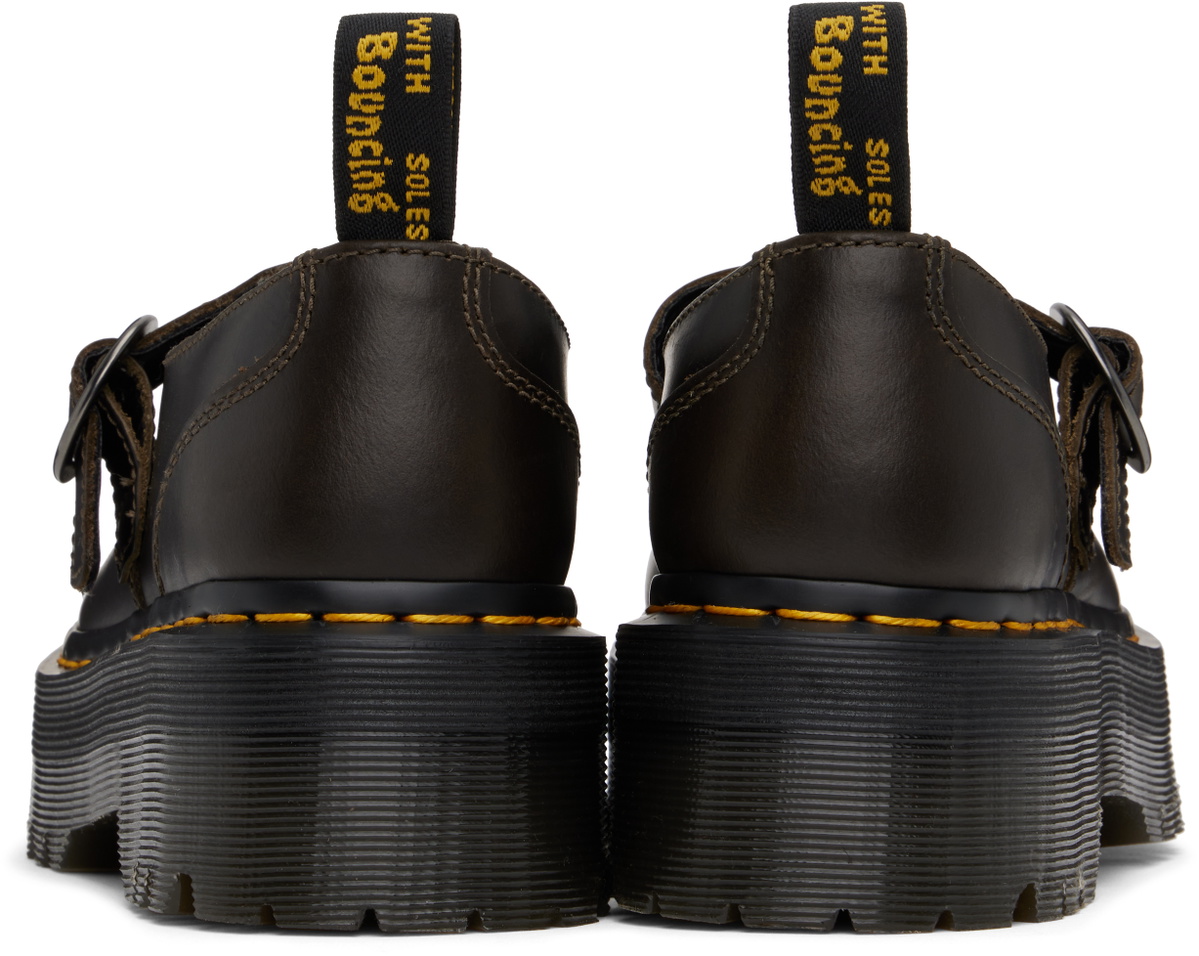 Dr. Martens Brown Addina Orleans Leather Platform Loafers Dr 