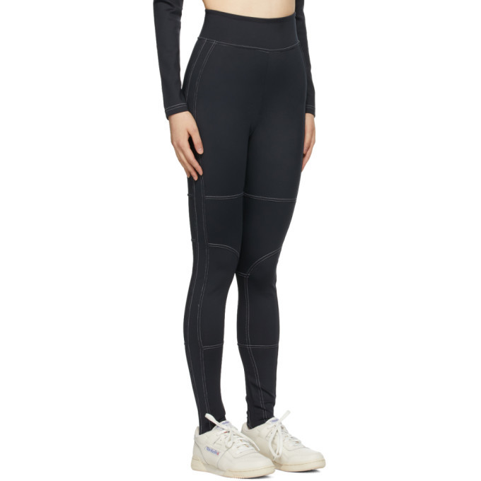 Pyer Moss Black Patch Work Legging