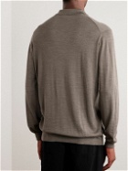 William Lockie - Slim-Fit Merino Wool Polo Shirt - Brown
