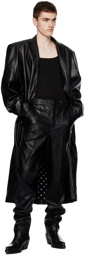 Situationist Black YASPIS Edition Faux-Leather Coat