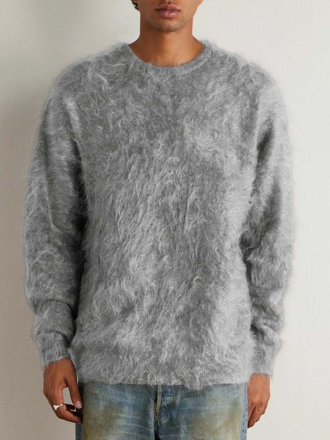 ssstein - Brushed-Cashmere Sweater - Gray