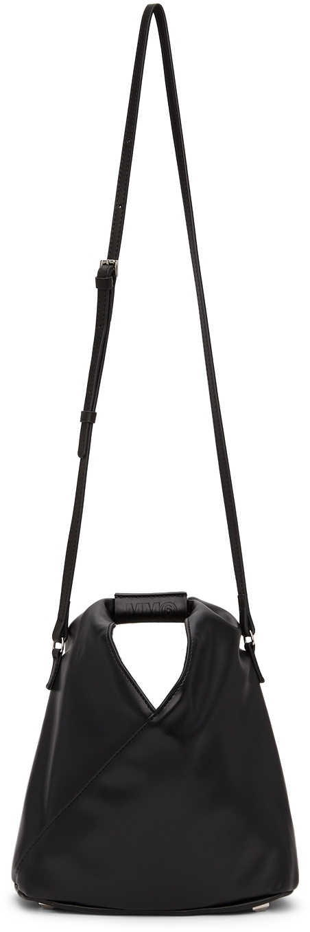 MM6 Maison Margiela Black Faux-Leather Mini Triangle Crossbody Bag