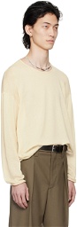 LEMAIRE Off-White Scoop Neck Long Sleeve T-Shirt