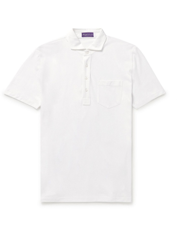 Photo: Ralph Lauren Purple label - Cotton-Pique Polo-Shirt - White