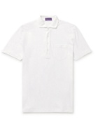 Ralph Lauren Purple label - Cotton-Pique Polo-Shirt - White