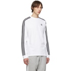 adidas Originals White 3-Stripes Long Sleeve T-Shirt