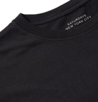 Saturdays NYC - Rose Embroidered Printed Cotton-Jersey T-Shirt - Black