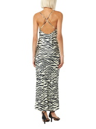 MC2 Saint Barth Woman Satin Zebra Slip Dress Eydis