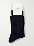 Mr P. - Two-Tone Recycled Cotton-Blend Socks
