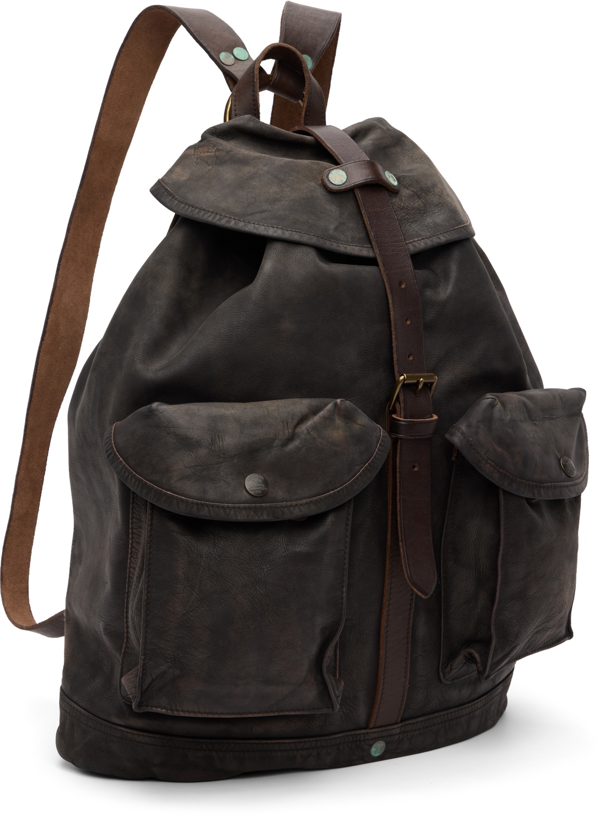 RRL Brown Leather Rucksack