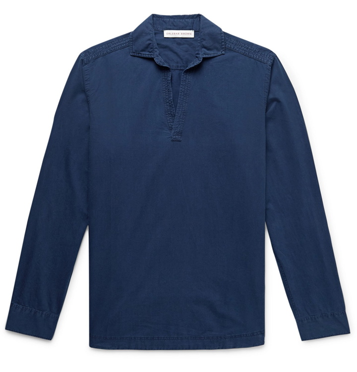 Photo: Orlebar Brown - Ridley Indigo-Dyed Cotton Shirt - Blue