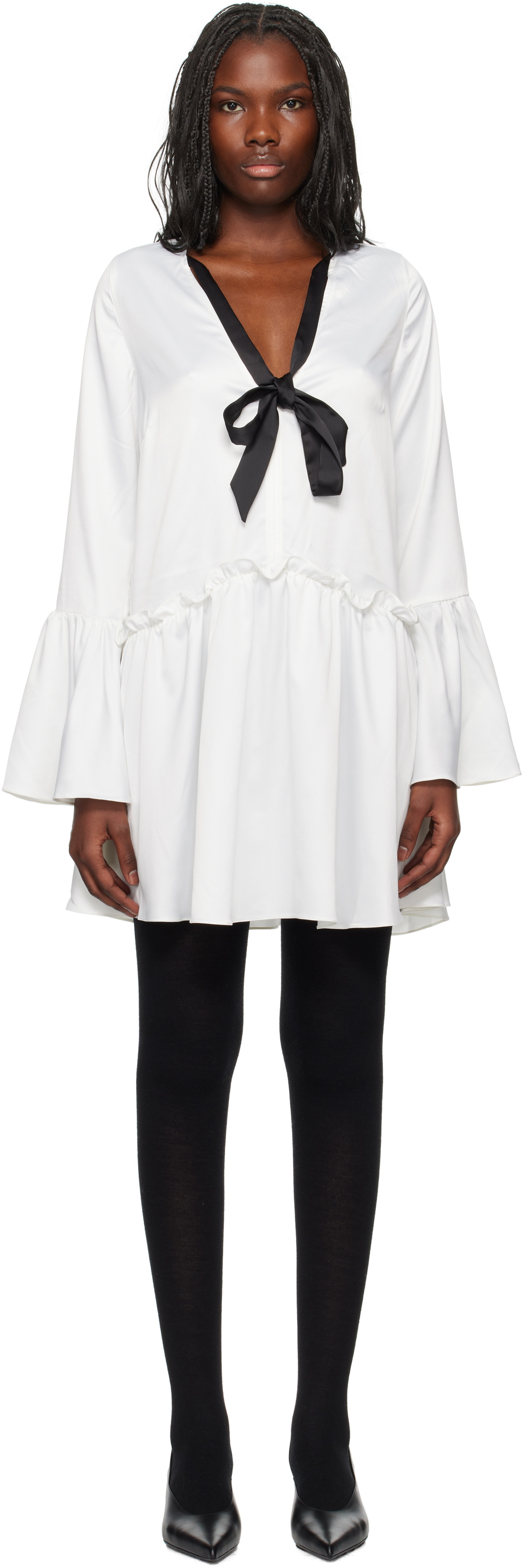 【関税込み】Kika Vargas ホワイト Sue ミニドレス Kika Vargas White Sue Minidress Kika Vargas