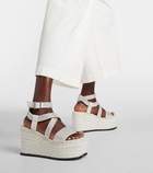 Loewe Paula's Ibiza leather espadrille wedges