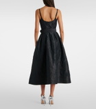 Rebecca Vallance Petra belted jacquard bustier dress