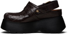 GANNI Brown Platform Clog Loafers