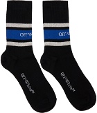 Off-White Black Striped Socks