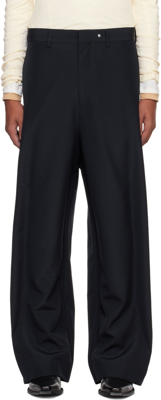 Photo: Karmuel Young Black Vacuum Wide Leg Trousers