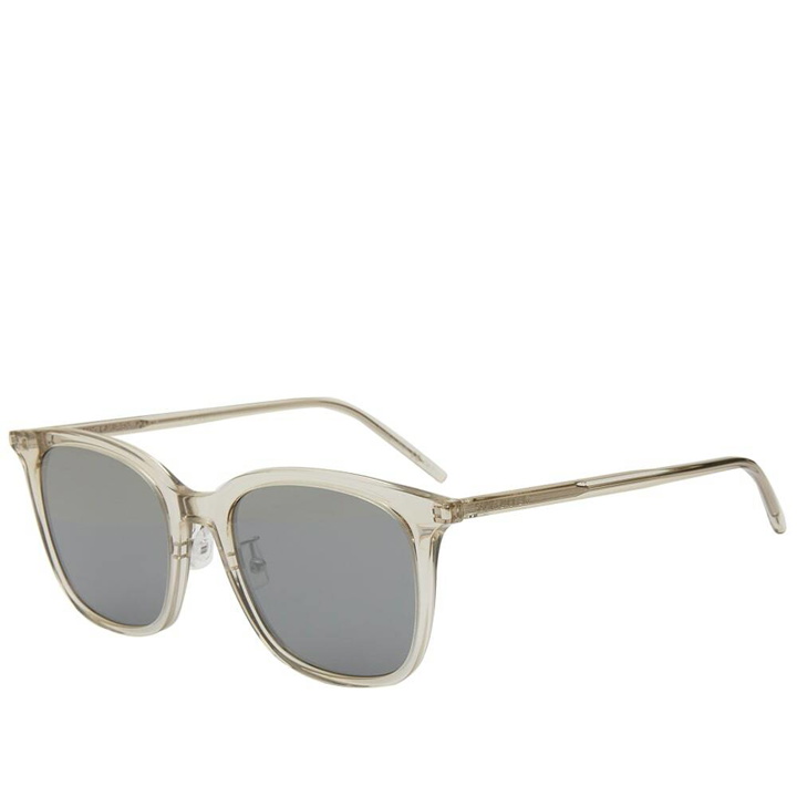 Photo: Saint Laurent Sunglasses Men's Saint Laurent SL 489/K Sunglasses in Beige/Silver