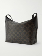 CELINE - Leather-Trimmed Monogrammed Coated-Canvas Messenger Bag