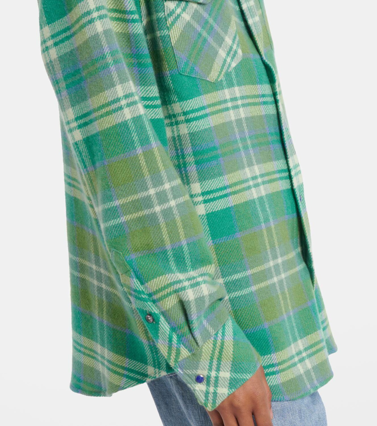God's True Cashmere Hero plaid cashmere shirt