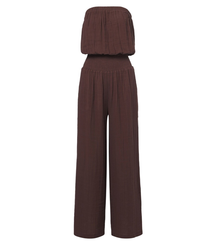 Photo: Melissa Odabash Naomie strapless cotton jumpsuit