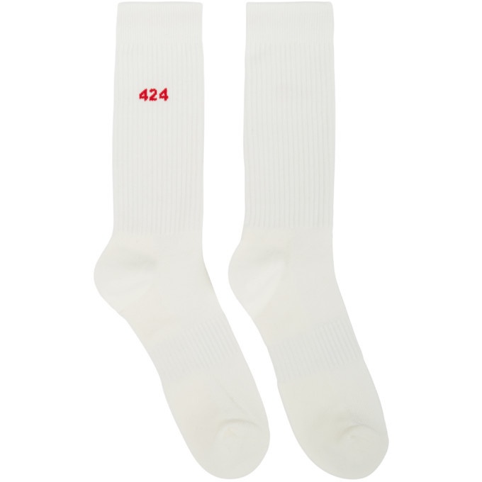Photo: 424 White Logo Socks