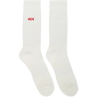 424 White Logo Socks