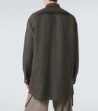 Rick Owens Oversized wool and linen-blend overshirt