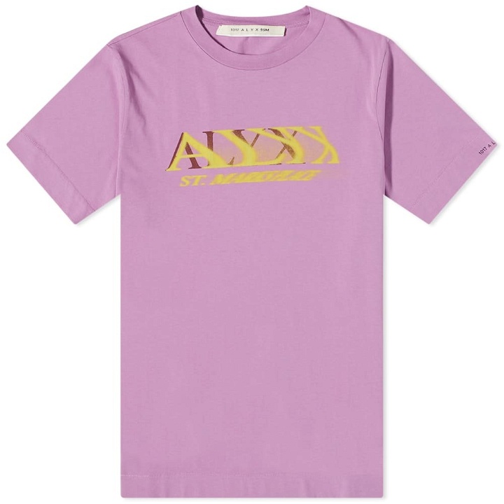 Photo: 1017 ALYX 9SM Men's Distorted Logo T-Shirt in Light Mauve