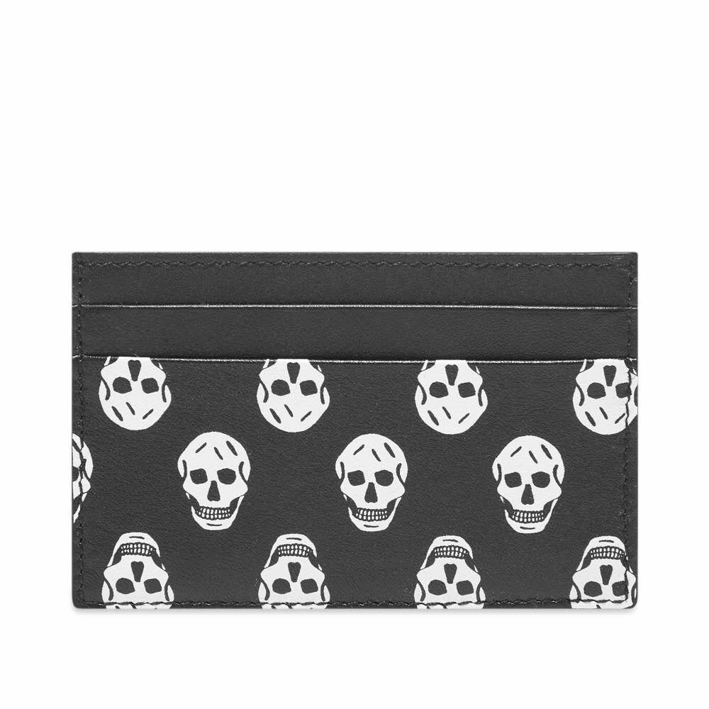 Alexander Mcqueen Men Black Leather Card Holder