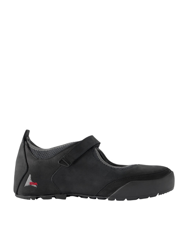 Photo: ROA - Loie Mesh-Trimmed Nubuck Sneakers - Black