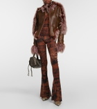 Jean Paul Gaultier x KNWLS printed mesh high-neck top