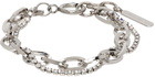 Justine Clenquet SSENSE Exclusive Silver Kristen Bracelet