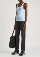 Colorful Standard Ribbed Stretch-cotton Tank Light Blue
