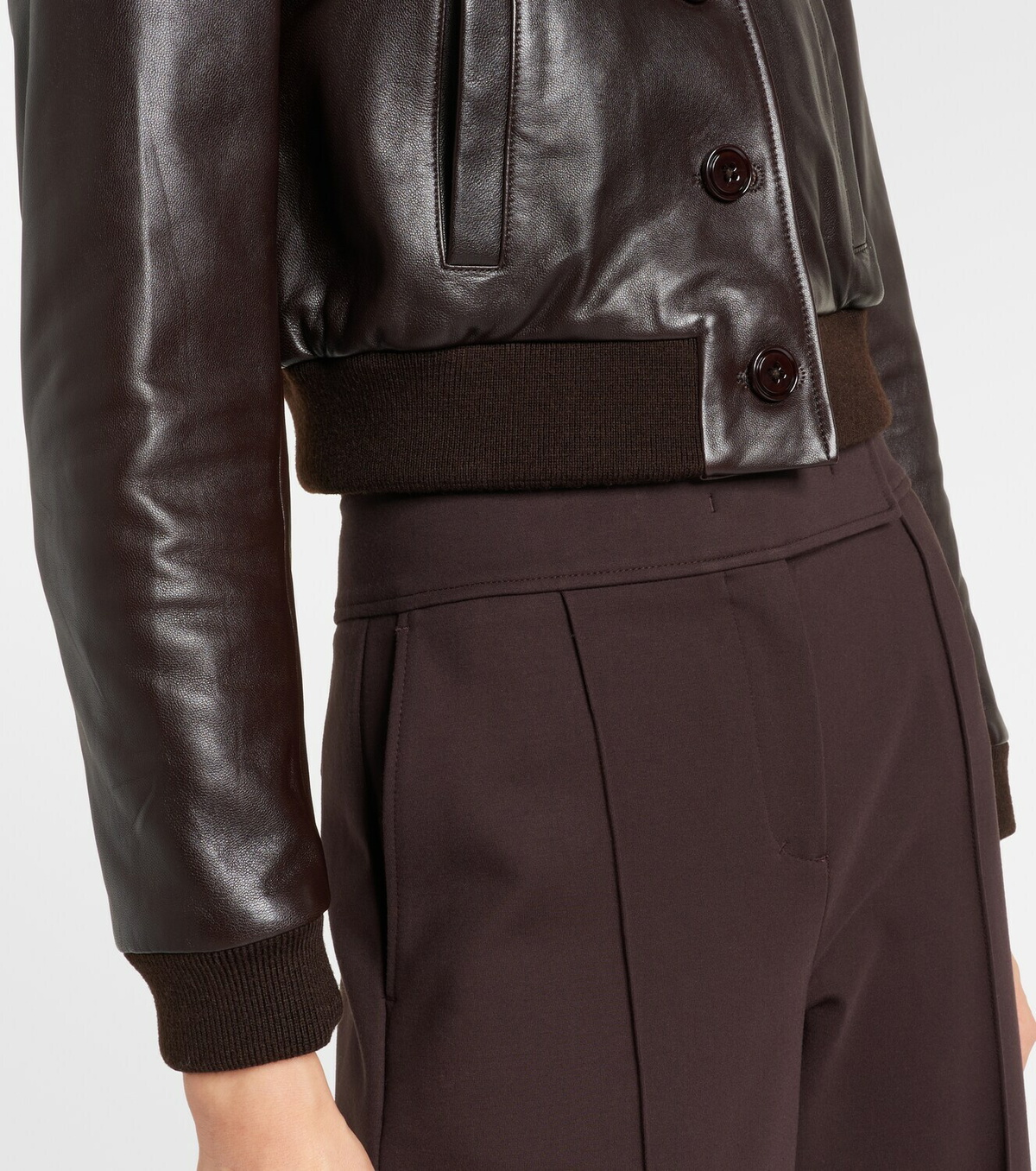 Dorothee Schumacher Sleek Statement cropped leather jacket