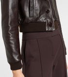 Dorothee Schumacher Sleek Statement cropped leather jacket