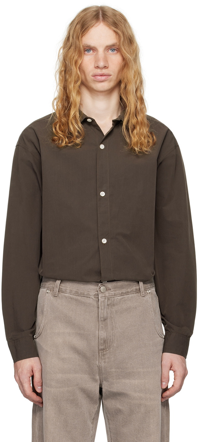 【DISCERNMENT】Fanny Brown Check Shirt DISCERNMENT】Fanny Brown Check Shirt