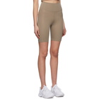 Girlfriend Collective Beige High-Rise Bike Shorts