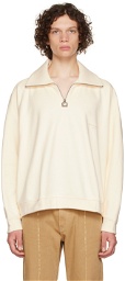 Wooyoungmi Off-White Half-Zip Sweatshirt