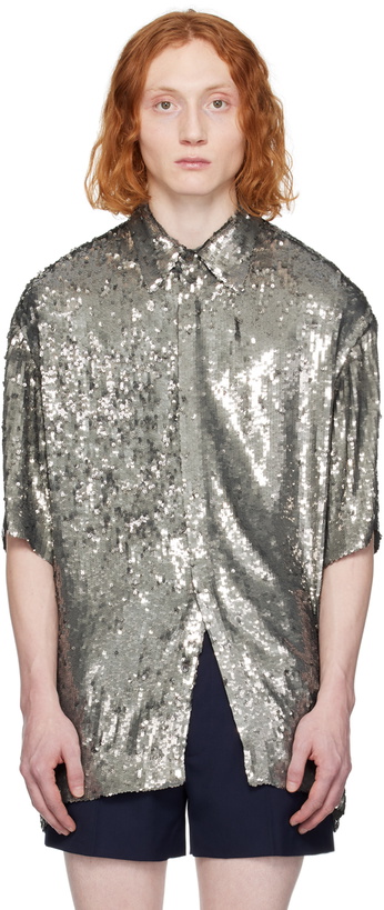 Photo: Dries Van Noten Silver Loose Shirt