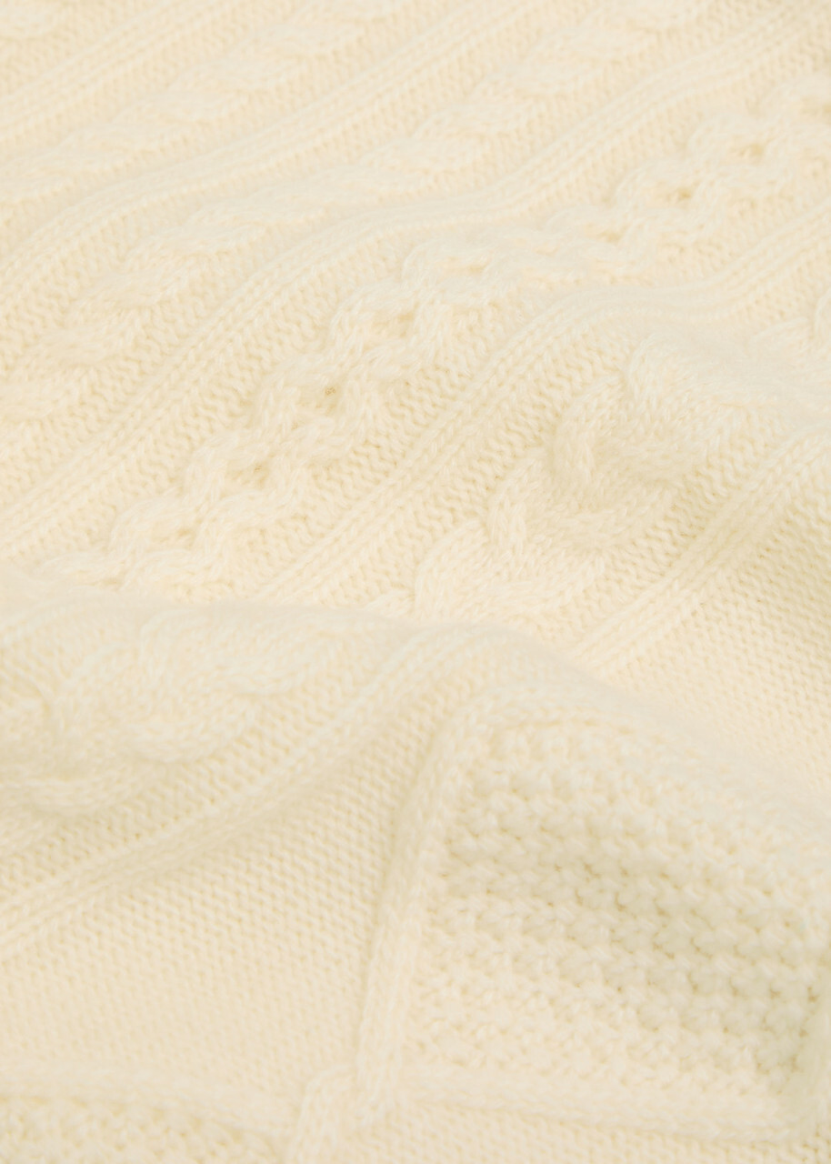 Staud Sidney Cable-knit Wool-blend Jumper Ivory