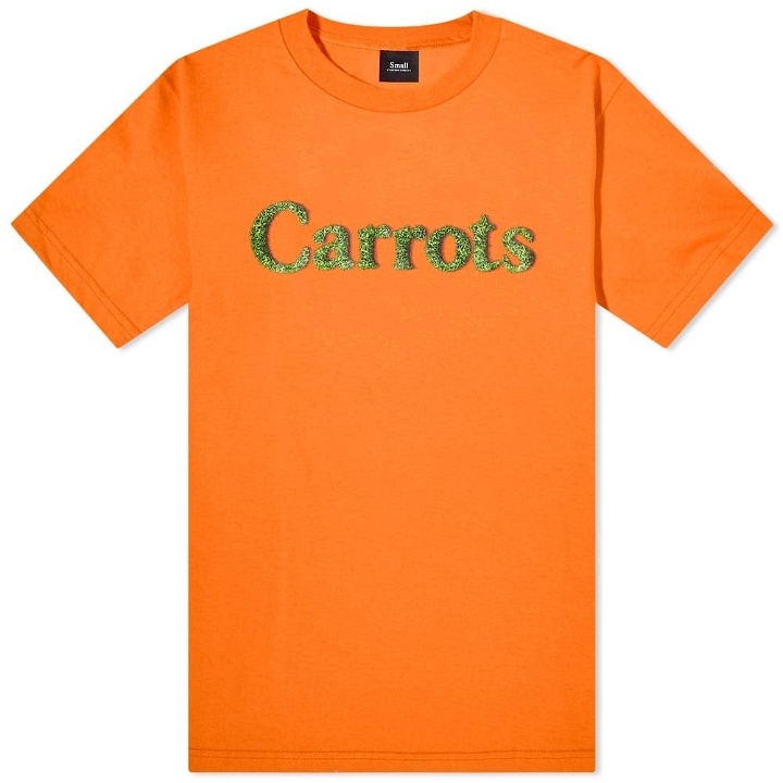 Photo: Carrots by Anwar Carrots Men's Grass Wordmark T-Shirt in Orange