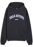 Tala Logo-embroidered Hooded Cotton-blend Sweatshirt Navy