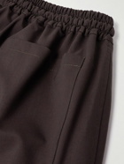 UMIT BENAN B - Straight-Leg Virgin Wool Drawstring Trousers - Brown