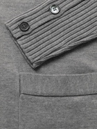 Thom Browne - Striped Merino Wool Cardigan - Gray