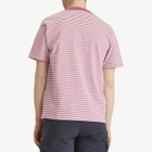 Armor-Lux Men's Fine Stripe T-Shirt in Malaga/Milk