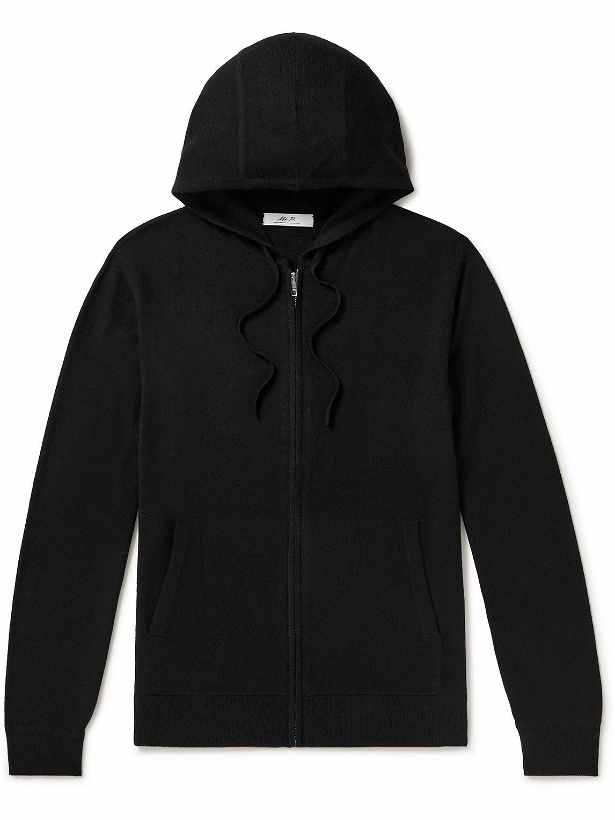 Photo: Mr P. - Wool and Cashmere-Blend Zip-Up Hoodie - Black